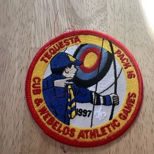Vintage 1997 BSA Tequesta pack 16 cub and Webelos athletic games patch - Picture 1 of 11