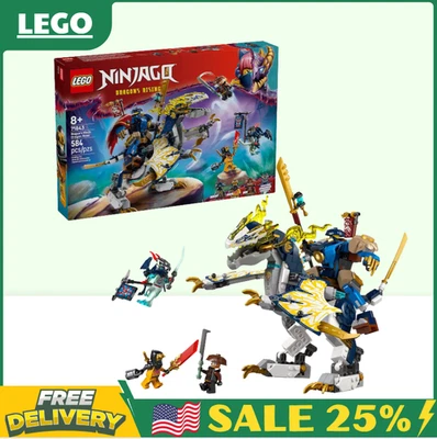 LEGO 71843 NINJAGO Rogue’s Mech Dragon Rider – 584 piezas Mech + Dragon Set Foto 1 de 4