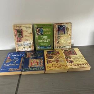 P. C. Doherty Medieval Mystery Novels X 7 Small Vintage Paperbacks - Picture 1 of 17