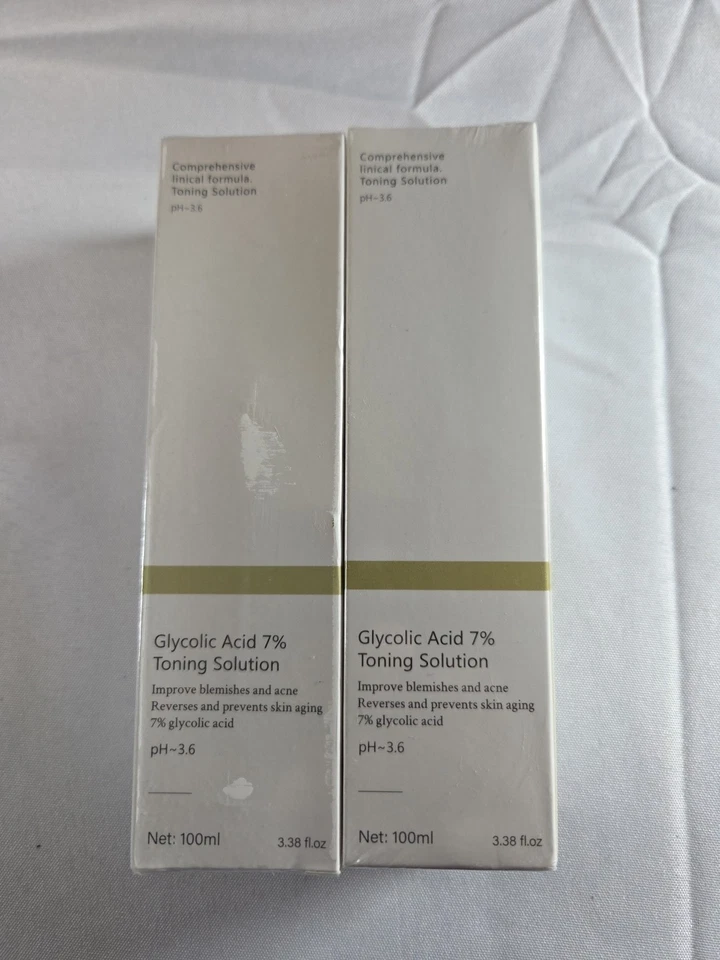 2 pack Glycolic Acid 7% Toning Solution Reverses Skin Aging 3.38 oz./100 ml - Image 1 of 1