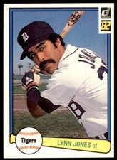 1982 Donruss Baseball Card Lynn Jones AA Detroit Tigers #542