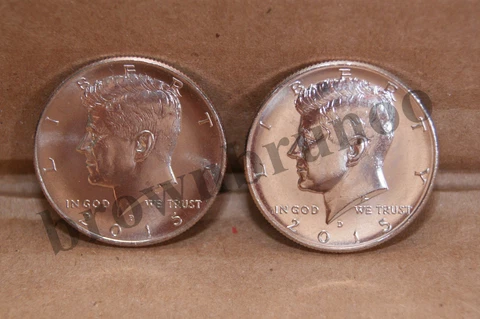 2015 P&D Kennedy Half Dollar Uncirculated 2 Coins Philadelphia & Denver Mint 50c Cover