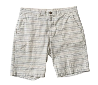 GAP 10 pulgadas Pantalones Cortos Informales Para Hombre 32 Multi Rayas Azul Algodón Elastizado Largo Medio Foto 1 de 4