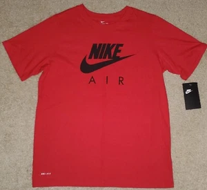 Nike Air Red & Black Dri Fit Athletic Cut T-Shirt Boys Size XL NWT 2016-2017 - Picture 1 of 17