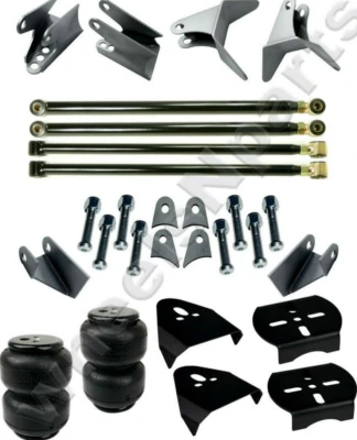 Triangulated 4 Link Kit w/Air Lift D2600 Bags & Rear Weld On Brackets Air Ride - Image 1 of 4