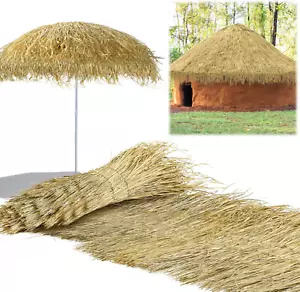 2 Pcs 40 in X 20 Ft Mexican Straw Roof Thatch Artificial Palm Thatch Rolls Duck - Picture 1 of 12