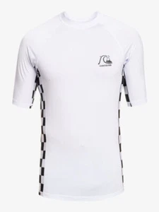 surfing All Time Lycra UPF 50 QUIKSILVER Rashguard surf tee white blanc - Imagen 1 de 2