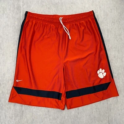 Clemson Tigers Shorts Adult Medium Orange Nike Team NCAA Mini Swoosh Logo Mens M - Image 1 of 4