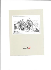 Vintage Airline Menu SWISSAIR 1989 small menu North America to Switzerland - Bild 1 von 2