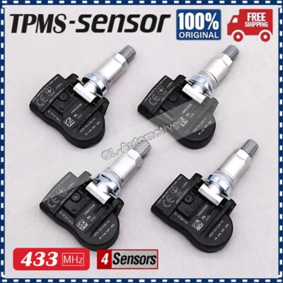 Juego de 4 sensores de presión de neumáticos TPMS para Honda Accord Jazz Accord Crosstour 433 MHz Foto 1 de 4