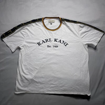 Camiseta De Colección Karl Kani Para Hombre 3XL Blanca Negra Manga Corta Rap Y2K Streetwear Foto 1 de 4