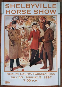 1997 original Shelbyville TN Horse Show Poster Shelby County Tennessee 20x28 - Picture 1 of 6