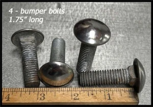 NOS Lot 1950-1954 Mopar 4 Bumper Bolts Plymouth 1951-1953 Dodge Suburban Deluxe - Picture 1 of 5