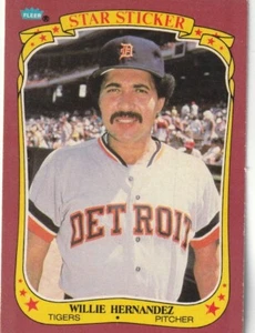 FREE SHIPPING-MINT-1986 Fleer Star Stickers Willie Hernandez #56 TIGERS - Picture 1 of 1