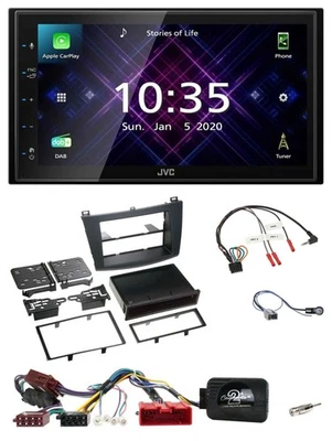 JVC DAB 2DIN Lenkrad Bluetooth USB Autoradio für Mazda 3 2010-2015 aktiv - Bild 1 von 4