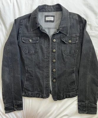 Chaqueta de mezclilla oscura Kikit Jeans Maurice Sasson para mujer ~ talla grande Foto 1 de 4