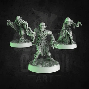 Claudio Casini Ghouls X3 28mm D&D Frostgrave Rangers of shadow deep Necropolis28 - Picture 1 of 8