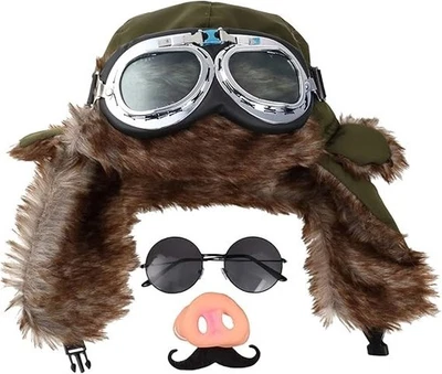 Studio Ghibli Porco Rosso halloween pig aviator nose mustache hat goggles Japan - Photo 1/4