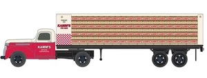 Classic Metal Works 31208 HO Kamm's Beer 1941-46 Chevy Tractor w/ Trailer & Load - Picture 1 of 1
