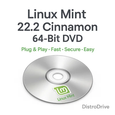 DVD de arranque Linux como nuevo 22.2 Cinnamon 64 bits - sistema operativo seguro rápido para revivir PC antiguas Foto 1 de 4