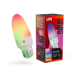 25-Watt Equivalent B10 Smart Wi-Fi E26 LED Light Bulb Alexa Multi-Color 1-Pack - Picture 1 of 12