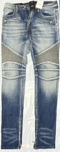 Pantalones de mezclilla ajustados apilados Forever 21 para hombre medianos 33 - Imagen 1 de 3