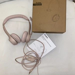 NEU Original Yealink YHS34 Lite Dual Analog Kabelgebunden Headset PINK Kostenloser Versand - Bild 1 von 8