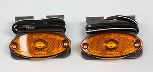 1 Paar LED Seitenmarkierungsleuchten Umrissleuchten gelb oval 500 mm kabel  - Bild 1 von 5