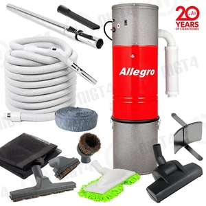 Central Vacuum Unit 3,000 sq. ft. Home 35 Ft Air Turbo Attachment VAC Set - Picture 1 of 12