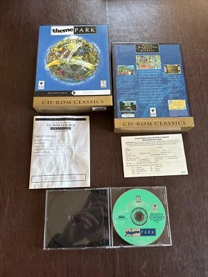 Vtg 1997 THEME PARK Gold Edition By Bullfrog EA BIG BOX PC CD-rom Inserts Manual - Image 1 of 4