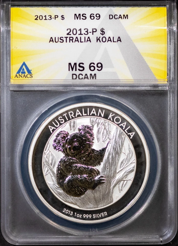 2013 $1 Silver Australia Koala Dollar MS 69 DCAM ANACS # 7786657 + Bonus - Image 1 of 2