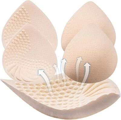 Bra Pads Inserts, 2 Pairs Latex Bras Inserts for Sports Bras, Bra Cups Inserts - Image 1 of 4