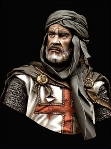  Unbemalter 1/10 Mittelalter Ritter Resin Büste Modellbausatz  - Bild 1 von 4