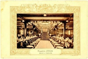 1905 VIETNAM FRENCH LUXURY STEAMER. Rare Menu - Picture 1 of 2