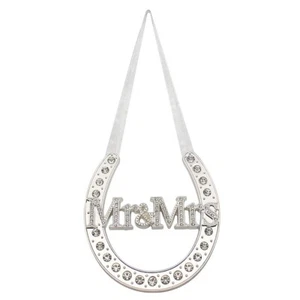 Mr & Mrs Hochzeitstag Hufeisen Andenken Diamant Silber Geschenk Verpackt - Bild 1 von 3