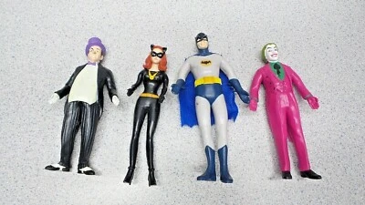Batman Classic Bendable joker bat girl the penguin Figure lot of 4 - NJ Croce  - Image 1 of 4