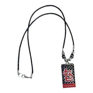 MLB St. Louis Cardinals Gridiron Diamond Plate Rope Necklace 20" - Picture 1 of 1