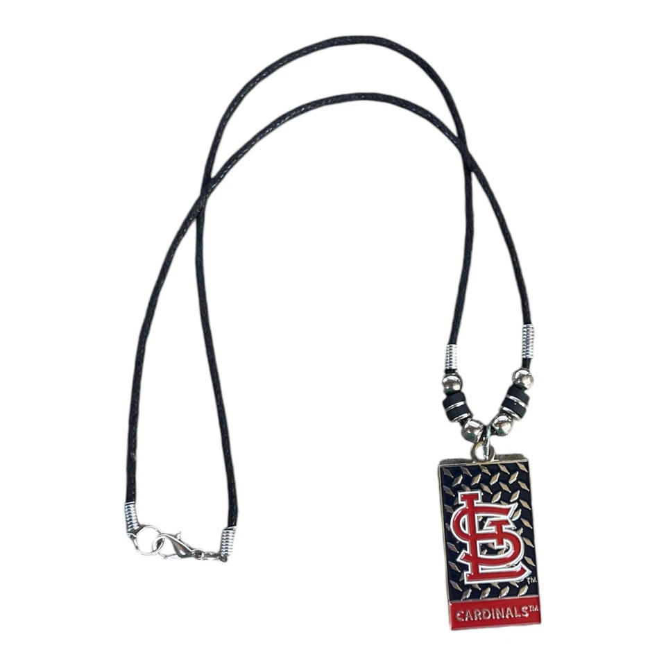 MLB St. Louis Cardinals Gridiron Diamond Plate Rope Necklace 20" - Image 1 of 1