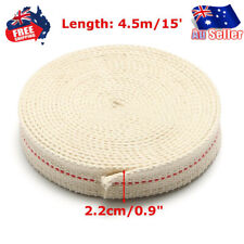 4.5M 2.2cm Flat Cotton Wick 15 foot roll Oil Lamp Wick and Lanterns Wick New AU