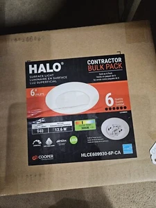 HALO HLCE 6 in. 3000K Integrated LED Recessed Light Trim 6-Pack - Picture 1 of 1