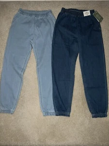 NWT H&M Girls 2-pack Denim Joggers 10 - Picture 1 of 3