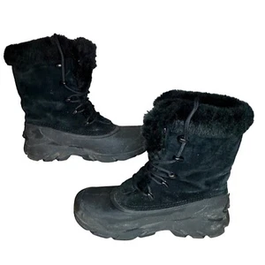Sorel Women's Black Fur-lined Snowbird Boots Size 6.5 - Picture 1 of 8