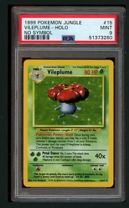 Pokemon PSA 9 MINT 1999 Vileplume Jungle No Symbol Error Holo #15 Rare! - Bild 1 von 2