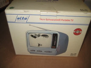 Elta 2207 14cm schwarz-weiss Portable TV mit 12 Volt kabel - Bild 1 von 4