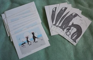 Tarjetas de pingüino vintage 2 diseños Florida Snowbirds Tony Ryals artista boca - Imagen 1 de 8