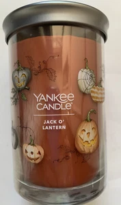 Yankee Candle  JACK O’ LANTERN 2-Wick Signature 20 oz  Jar Candle HALLOWEEN - Picture 1 of 3