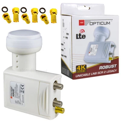 Unicable LNB SCR Opticum 2x Legacy 4x soluzione monocavo HDTV HD 4K UHD EN50494 Digi - Immagine 1 di 4