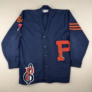Cárdigan Suéter Vintage Varsity Smithee Para Hombre Grande 100% Lana 1968 Universidad - Imagen 1 de 22