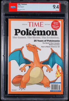 2025 POKEMON TIME MAGAZINE  CHARIZARD PSA 9.4 - Image 1 of 2