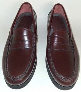 Mocasines Rockport Cosidos a Mano Cuero Penny Borgoña Talla 12 M - Nuevos - Imagen 1 de 7